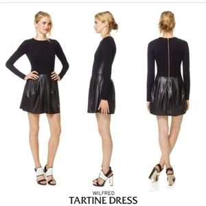 Aritzia Wilfred Tartine Faux-Leather Dress
